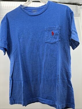 Polo by Ralph Lauren Royal Blue Pocket Tee with Red Pony